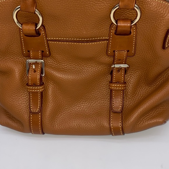 Dooney & Bourke Florentine Bristol Whiskey Brown Leather Satchel Shoulder Bag - Picture 5 of 11